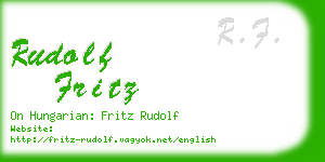 rudolf fritz business card